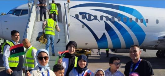 وصول أبطال ليبيا المشاركين في التصفيات النهائية والحفل الختامي لمبادرة تحدي القراءة العربي